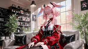 温馨房间粉发美少女莉奈娅
