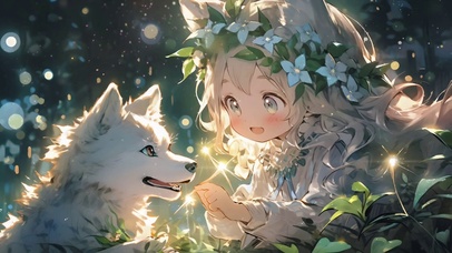 女孩和小狼