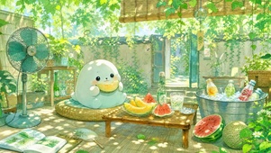 绿荫夏日小院