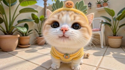 可爱菠萝装扮小奶猫