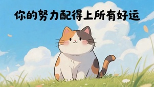 可爱治愈草地猫咪