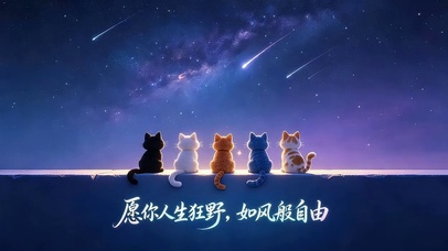 五小猫观流星雨