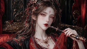 精致红黑古装