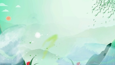 节气谷雨清新自然春雨