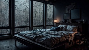【雨景】夜晚的卧室