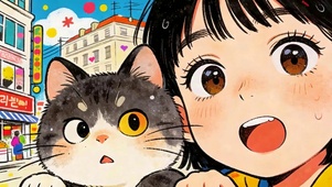 女孩与猫咪