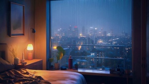 在家里听雨吧