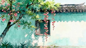 屋檐下鲜花