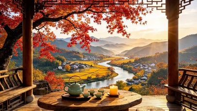 红叶木亭乡村