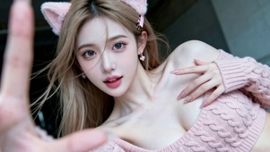 粉猫耳清纯美少女