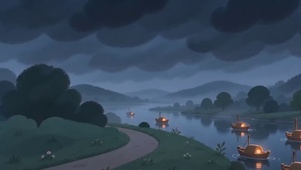 溪流上的星星点点
