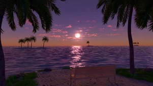 唯美夕阳海滩