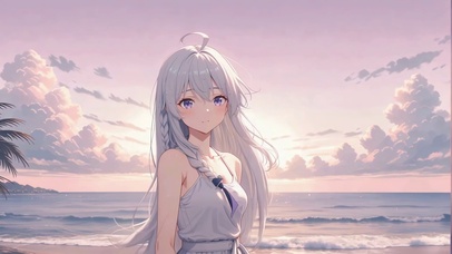 落日海边伊雷娜