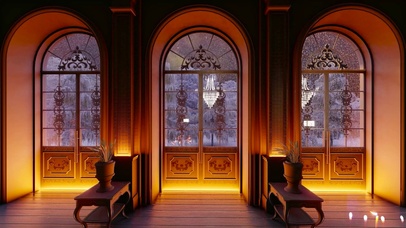 冬日雪天温暖小屋