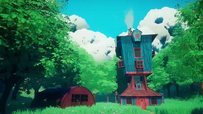 4K 唯美治愈绿色森林木屋