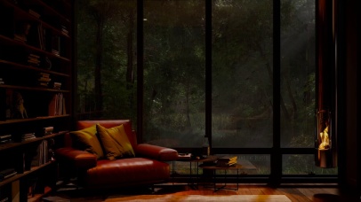 舒适的冬季雨天