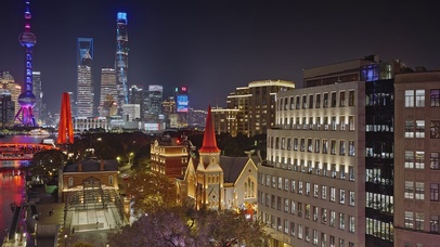 大上海圣诞节夜景