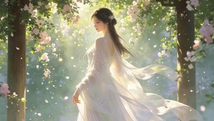 光影清新美女