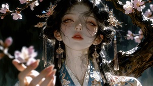 二次元古风冷艳美女