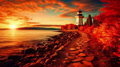 唯美郊外湖边美景