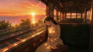 黄昏列车女孩