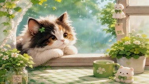 窗台小花猫