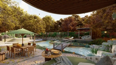 舒适的秋季花园