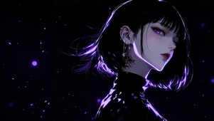 黑夜紫焰少女
