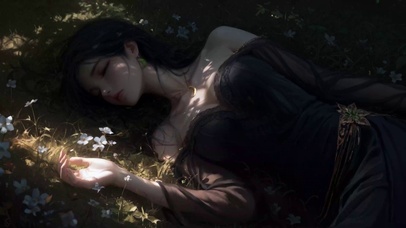 睡梦中的少女