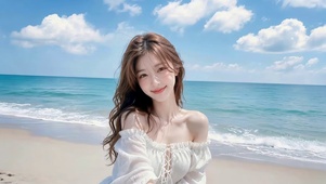 夏日海滩女孩