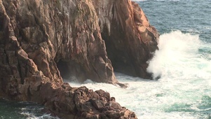 岩石海浪