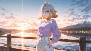 落日氛围嘉贝莉娜