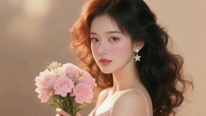 粉玫星饰少女（4K)