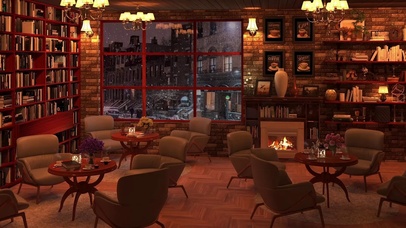 冬季咖啡馆书店环境
