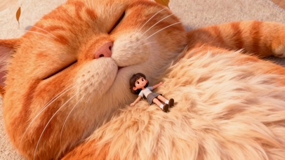 巨型猫咪和它养的人宠阳光下睡觉