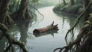 静谧森林河流