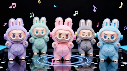 labubu欢乐DJ五小只