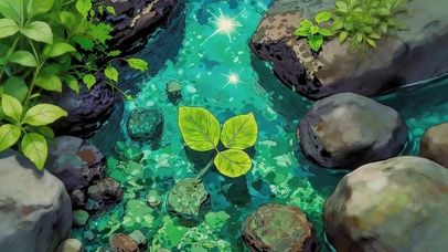 清澈的河流溪水