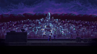 像素  夜晚城市