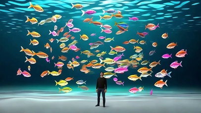 水族馆观鱼
