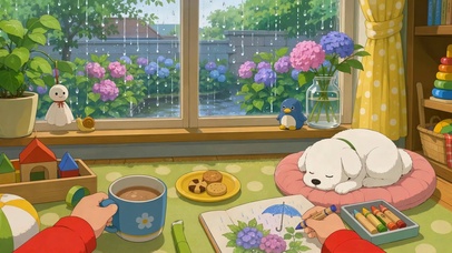梅雨季窗边的治愈时光