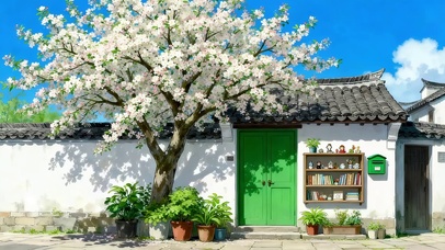 屋外的梨花树