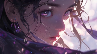 紫眸少女