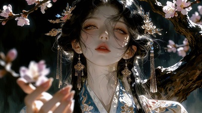 二次元古风冷艳美女