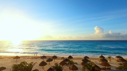 唯美夕阳海浪  4K