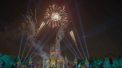 迪士尼绚丽烟花