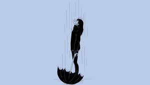 淋雨的女孩