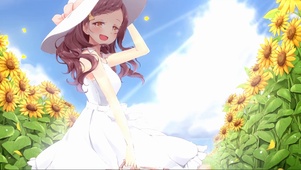 向日葵花海阳光少女