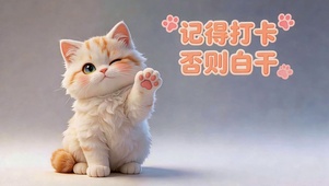 别忘打卡啦