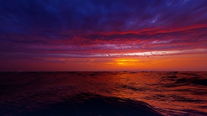 无限循环大海日落